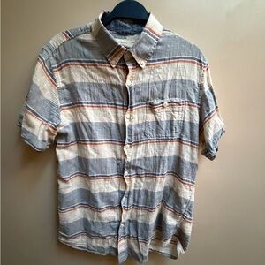Weatherproof Men's Casual Striped Shirt - Blue, Cream, Red